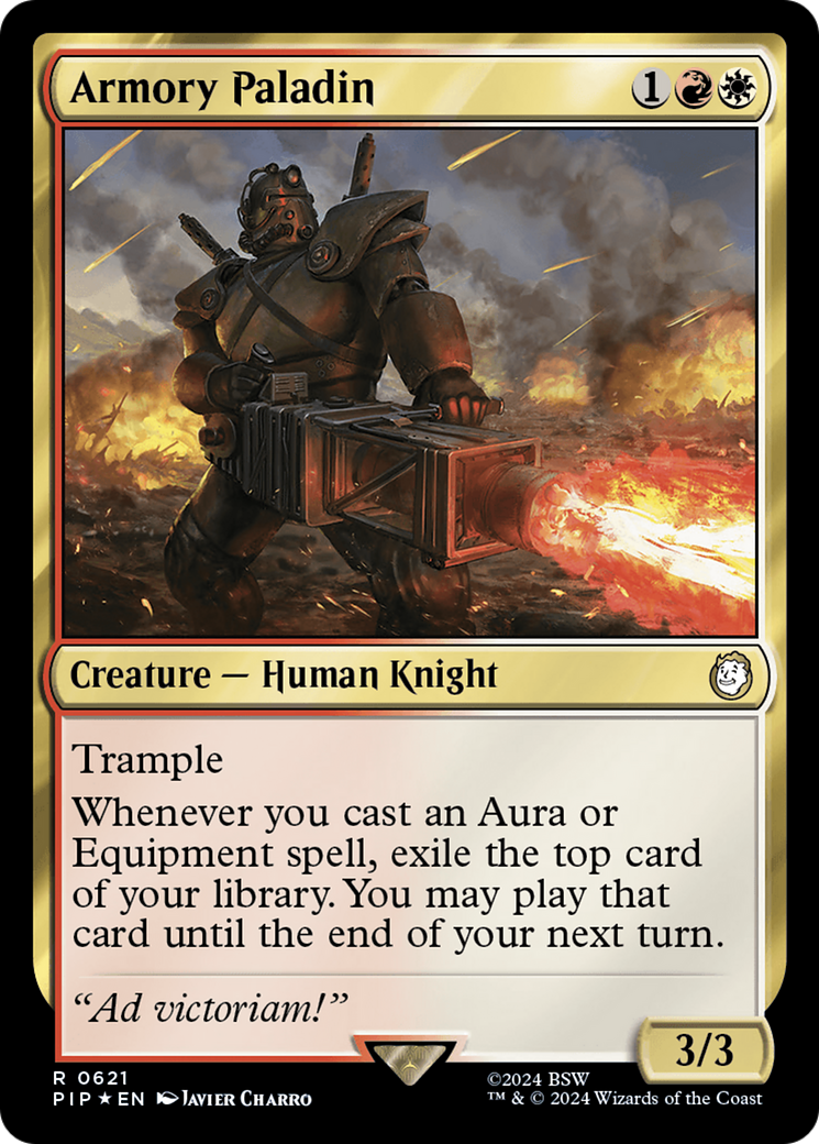 Armory Paladin (Surge Foil) [Fallout] | Game Master's Emporium (The New GME)