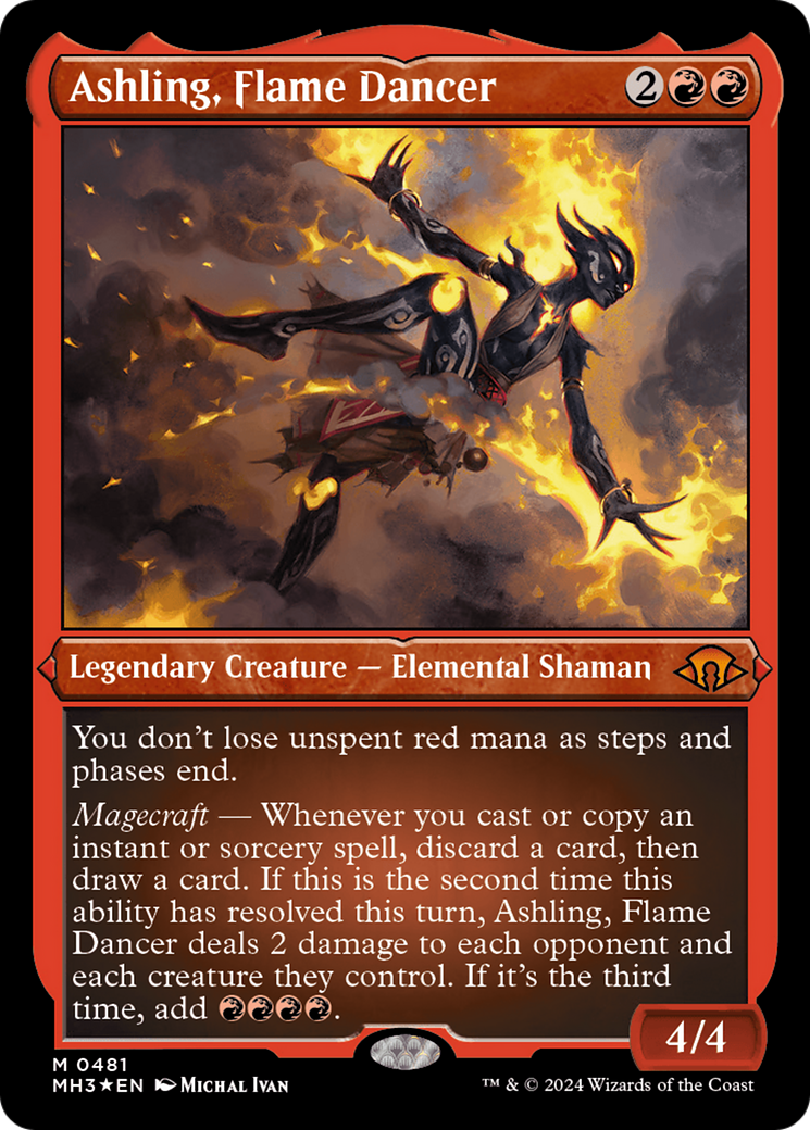 Ashling, Flame Dancer (Foil Etched) [Modern Horizons 3] | Game Master's Emporium (The New GME)