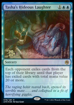 Tasha's Hideous Laughter [Dungeons & Dragons: Adventures in the Forgotten Realms Prerelease Promos] | Game Master's Emporium (The New GME)