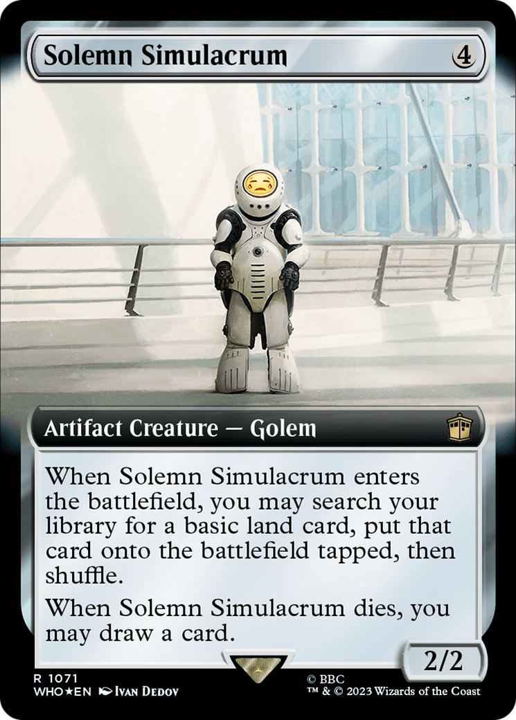 Solemn Simulacrum (Extended Art) (Surge Foil) [Doctor Who] | Game Master's Emporium (The New GME)