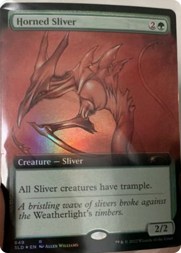 Horned Sliver (Extended Art) [Secret Lair Drop Promos] | Game Master's Emporium (The New GME)