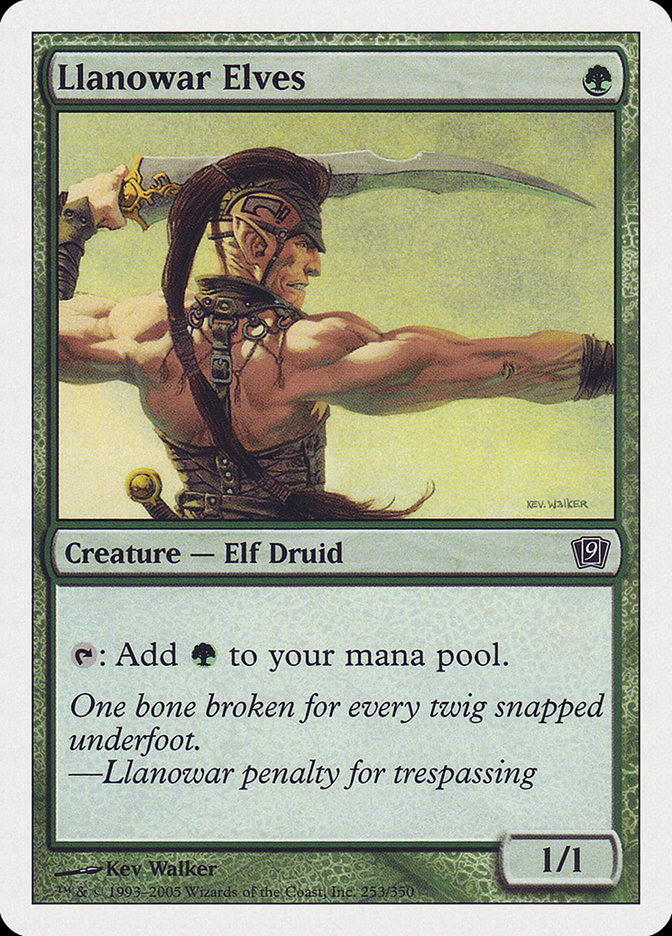 Llanowar Elves (9th Edition) [Oversize Cards] | Game Master's Emporium (The New GME)