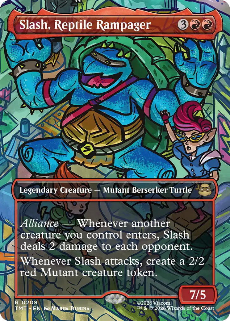 Slash, Reptile Rampager (Borderless) [Teenage Mutant Ninja Turtles] | Game Master's Emporium (The New GME)