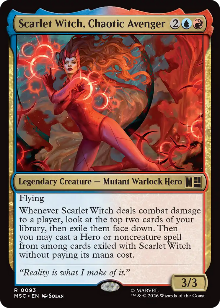 Scarlet Witch, Chaotic Avenger (Surge Foil) [Marvel Super Heroes Commander] | Game Master's Emporium (The New GME)