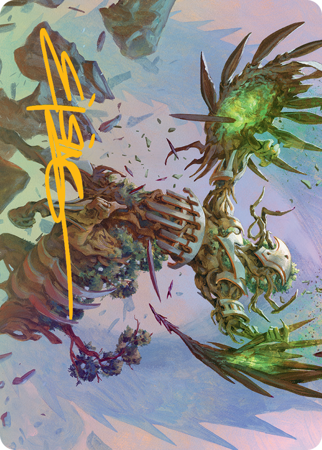 Botanical Brawler Art Card (Gold-Stamped Signature) [March of the Machine Art Series] | Game Master's Emporium (The New GME)