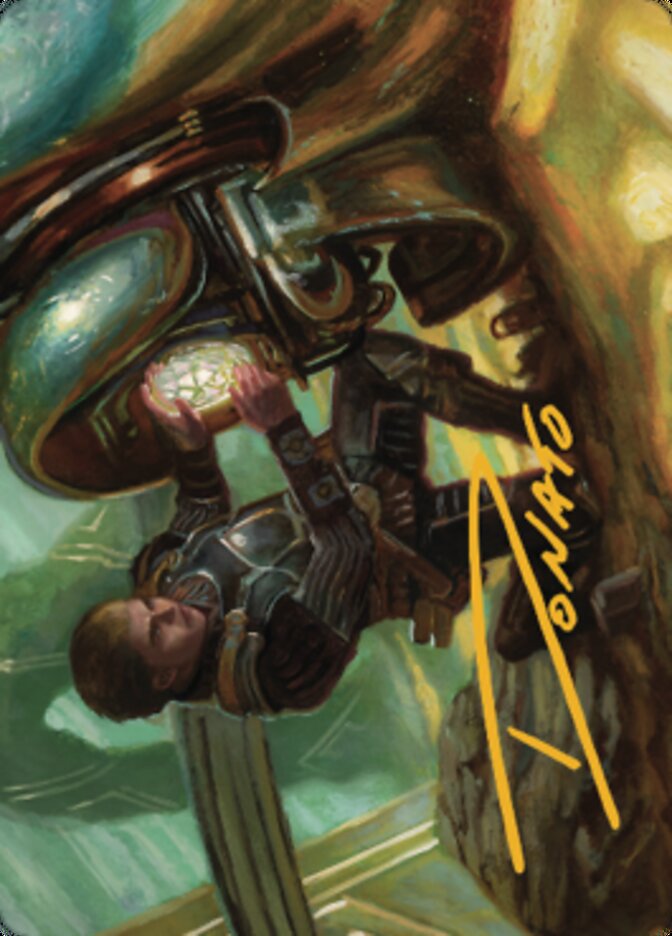Urza, Powerstone Prodigy Art Card (Gold-Stamped Signature) [The Brothers' War Art Series] | Game Master's Emporium (The New GME)