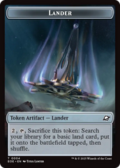 Human Soldier // Lander (0004) Doubled-Sided Token [Edge of Eternities Tokens] | Game Master's Emporium (The New GME)