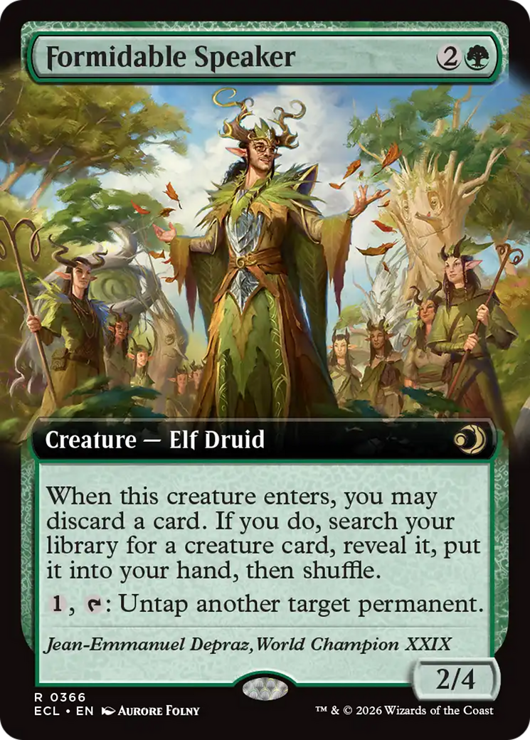 Formidable Speaker (Extended Art) [Lorwyn Eclipsed] | Game Master's Emporium (The New GME)