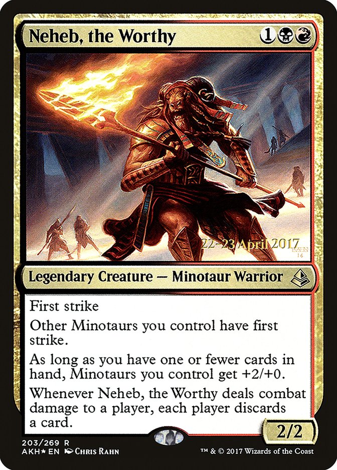 Neheb, the Worthy [Amonkhet Prerelease Promos] | Game Master's Emporium (The New GME)