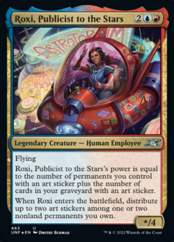 Roxi, Publicist to the Stars (Galaxy Foil) [Unfinity] | Game Master's Emporium (The New GME)
