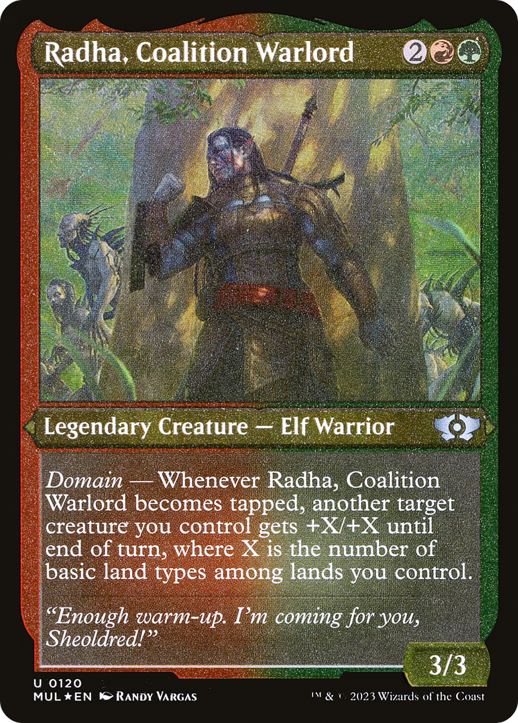 Radha, Coalition Warlord (Foil Etched) [Multiverse Legends] | Game Master's Emporium (The New GME)