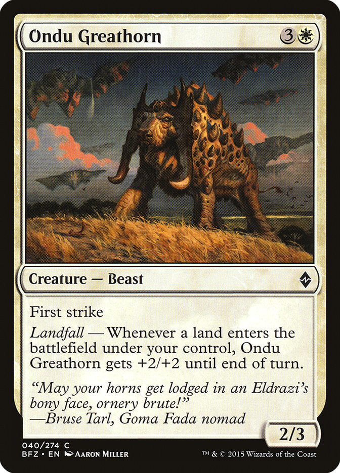 Ondu Greathorn [Battle for Zendikar] | Game Master's Emporium (The New GME)