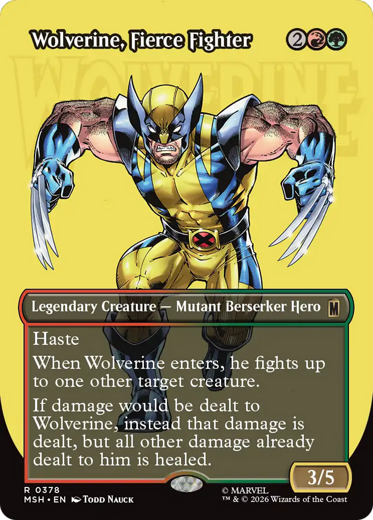 Wolverine, Fierce Fighter (Borderless) [Marvel Super Heroes] | Game Master's Emporium (The New GME)