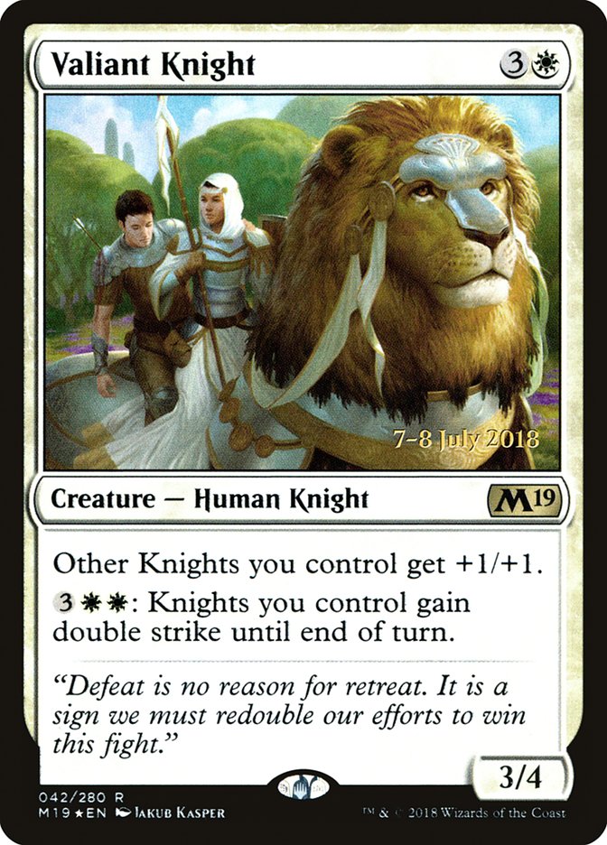 Valiant Knight [Core Set 2019 Prerelease Promos] | Game Master's Emporium (The New GME)