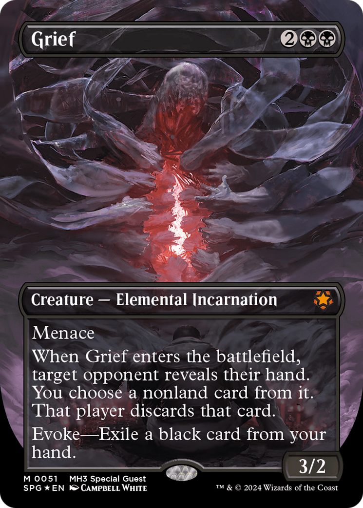 Grief (Borderless) (Textured Foil) [Modern Horizons 3 Special Guests] | Game Master's Emporium (The New GME)