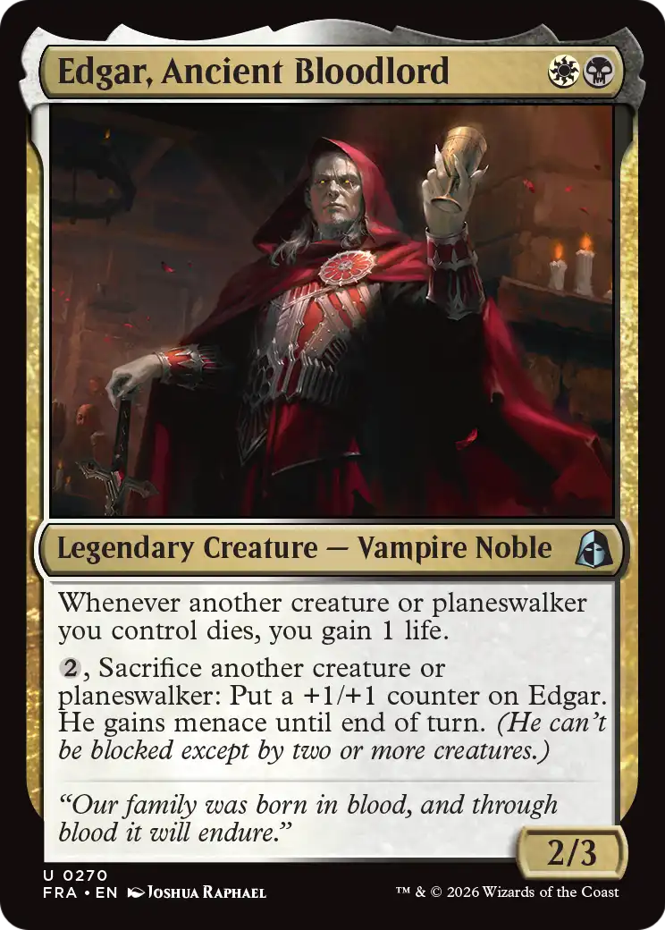 Edgar, Ancient Bloodlord [Reality Fracture] | Game Master's Emporium (The New GME)
