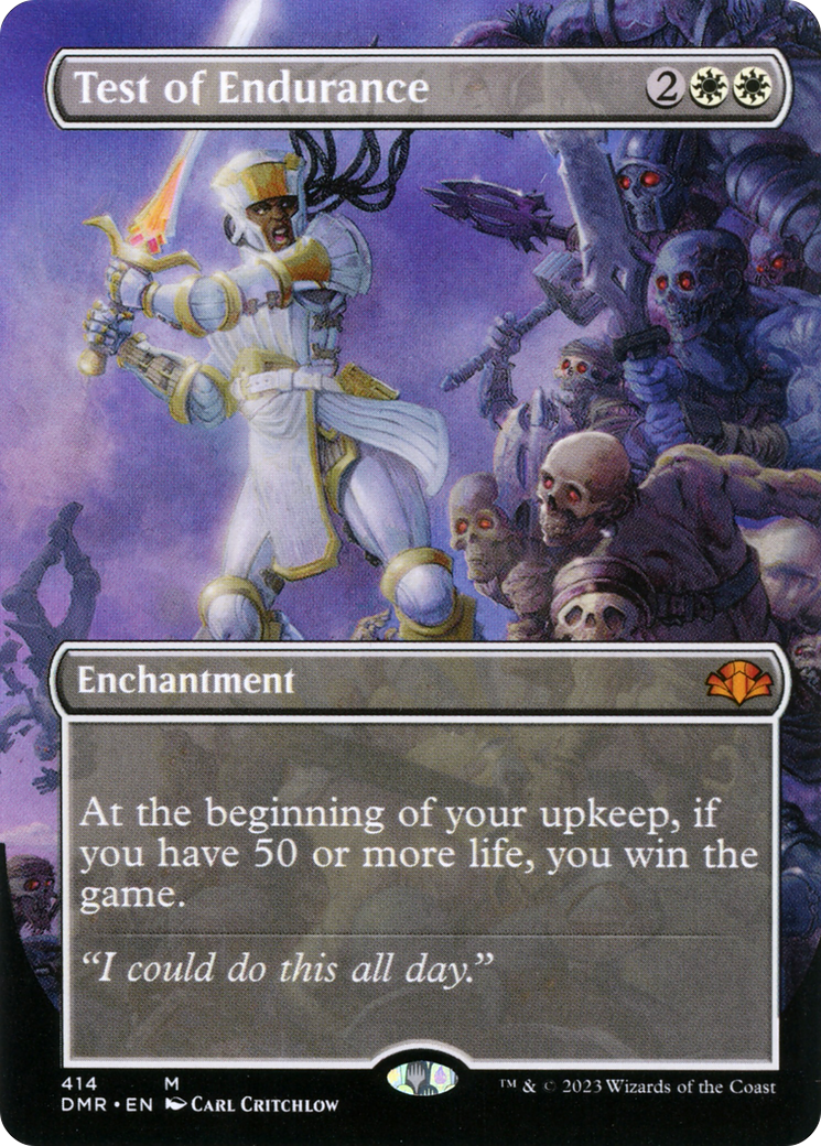 Test of Endurance (Borderless Alternate Art) [Dominaria Remastered] | Game Master's Emporium (The New GME)