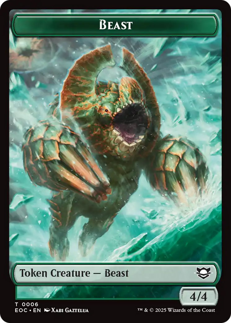 Beast (0006) // Elemental (0007) Double-Sided Token [Edge of Eternities Commander Tokens] | Game Master's Emporium (The New GME)