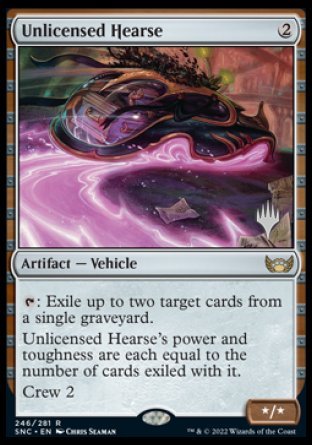 Unlicensed Hearse (Promo Pack) [Streets of New Capenna Promos] | Game Master's Emporium (The New GME)