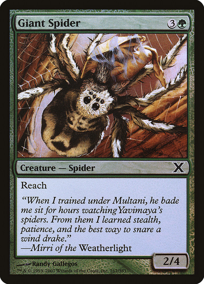Giant Spider (Premium Foil) [Tenth Edition] | Game Master's Emporium (The New GME)