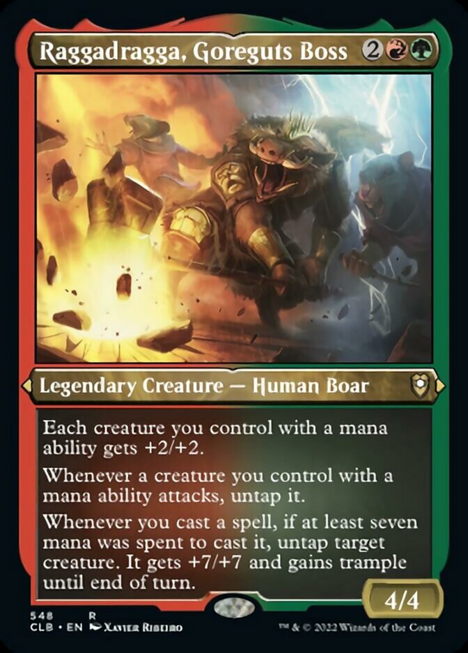 Raggadragga, Goreguts Boss (Foil Etched) [Commander Legends: Battle for Baldur's Gate] | Game Master's Emporium (The New GME)