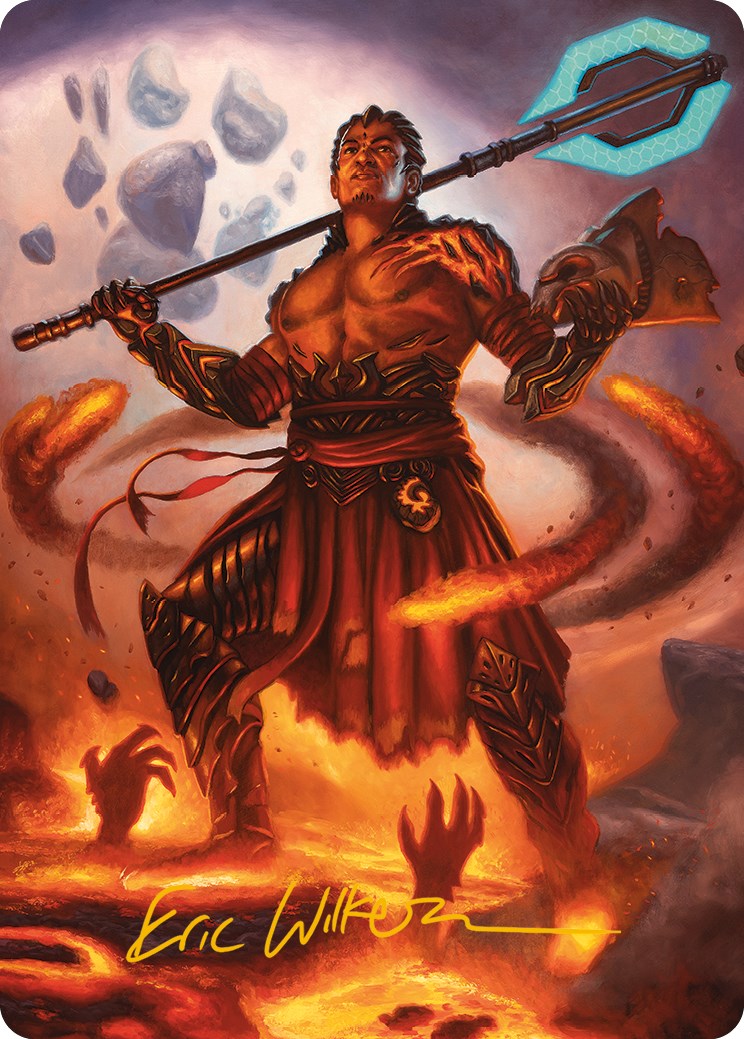 Koth, Fire of Resistance Art Card (Gold-Stamped Signature) [Phyrexia: All Will Be One Art Series] | Game Master's Emporium (The New GME)