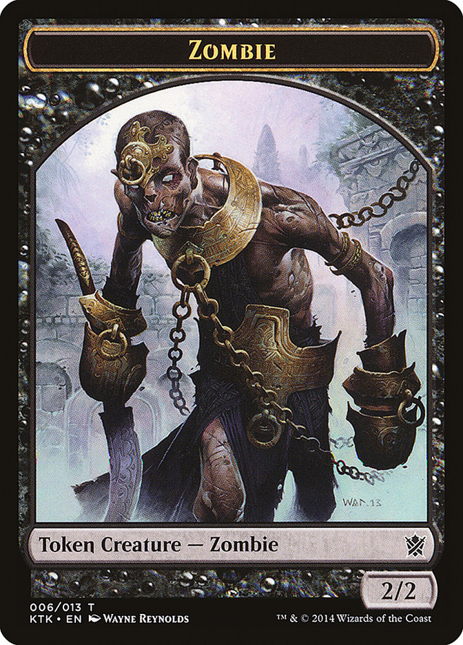 Zombie Token [Khans of Tarkir Tokens] | Game Master's Emporium (The New GME)