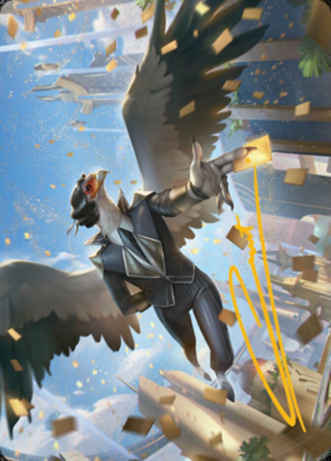 Skyboon Evangelist Art Card (Gold-Stamped Signature) [Streets of New Capenna Art Series] | Game Master's Emporium (The New GME)