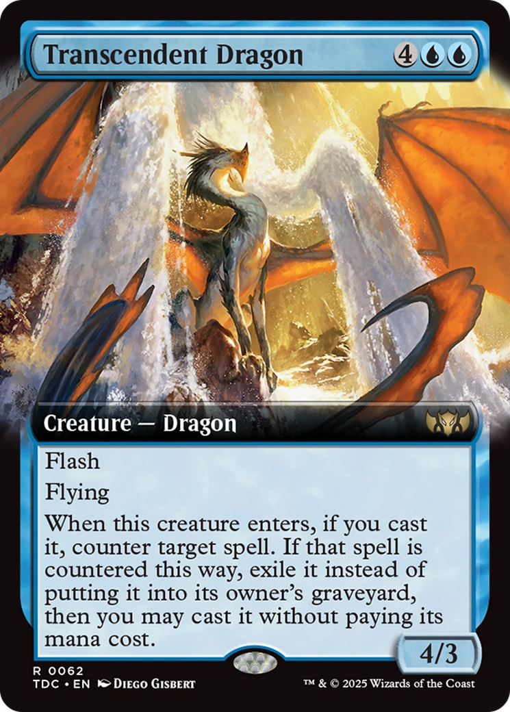 Transcendent Dragon (Extended Art) [Tarkir: Dragonstorm Commander] | Game Master's Emporium (The New GME)