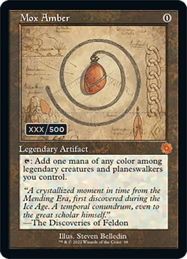 Mox Amber (Retro Schematic) (Serialized) [The Brothers' War Retro Artifacts] | Game Master's Emporium (The New GME)