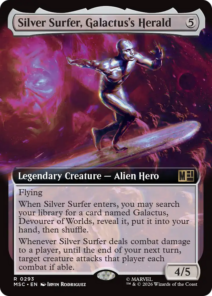 Silver Surfer, Galactus's Herald (Extended Art) [Marvel Super Heroes Commander] | Game Master's Emporium (The New GME)