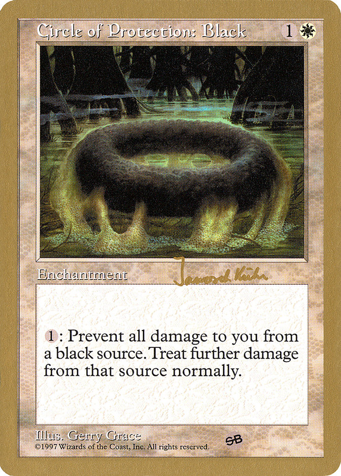 Circle of Protection: Black (Janosch Kuhn) (SB) [World Championship Decks 1997] | Game Master's Emporium (The New GME)