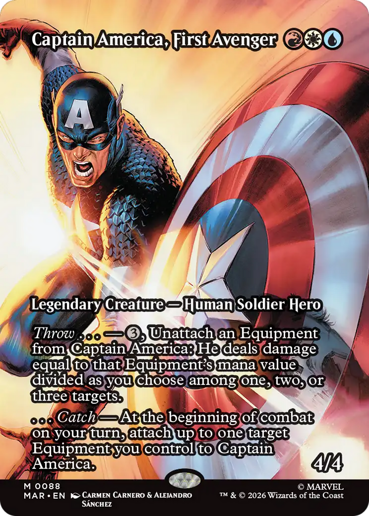 Captain America, First Avenger (Borderless) [Marvel Universe: Eternal-Legal] | Game Master's Emporium (The New GME)