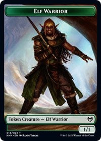 Elf Warrior // Bear Double-Sided Token [Kaldheim Tokens] | Game Master's Emporium (The New GME)
