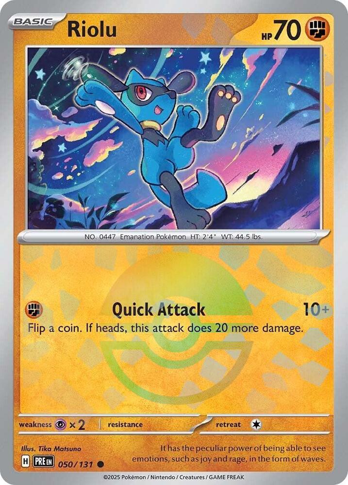 Riolu (050/131) (Poke Ball Pattern) [Scarlet & Violet: Prismatic Evolutions] | Game Master's Emporium (The New GME)