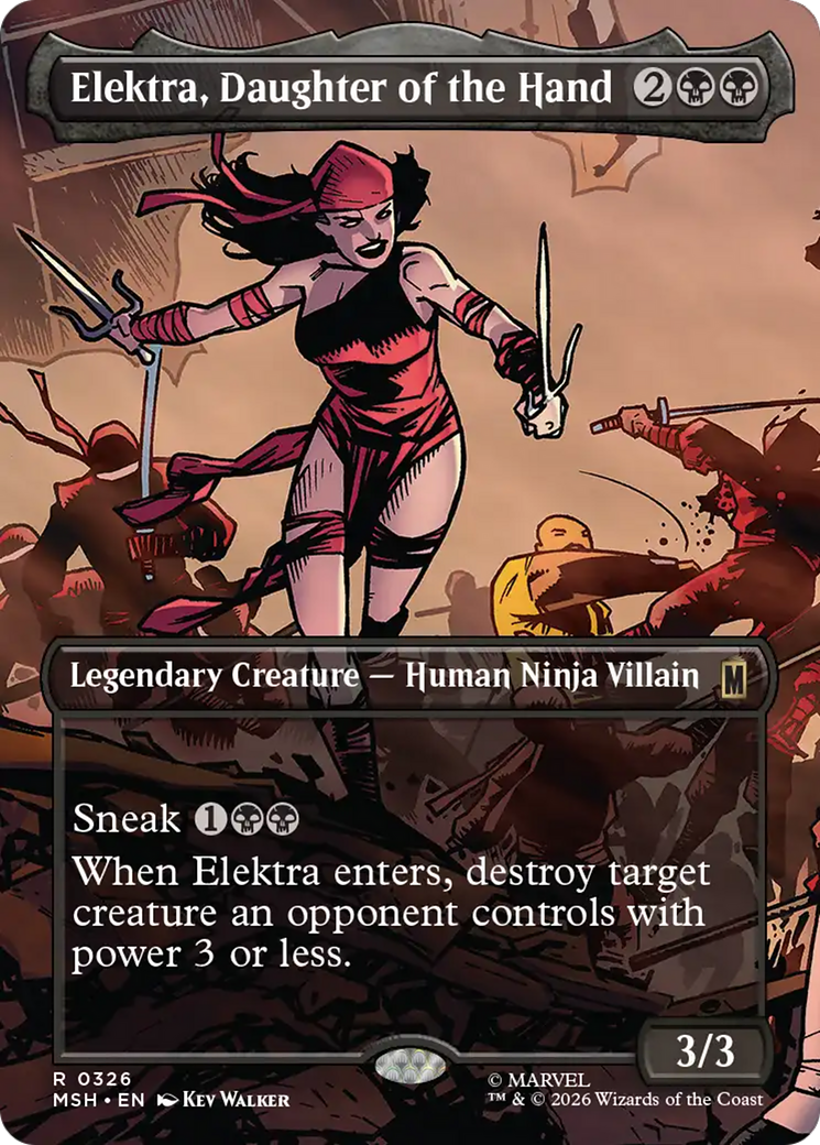 Elektra, Daughter of the Hand (Borderless) [Marvel Super Heroes] | Game Master's Emporium (The New GME)
