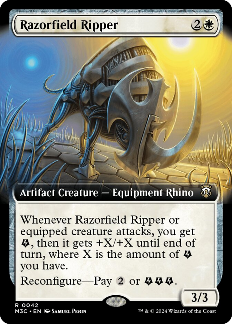 Razorfield Ripper (Extended Art) (Ripple Foil) [Modern Horizons 3 Commander] | Game Master's Emporium (The New GME)