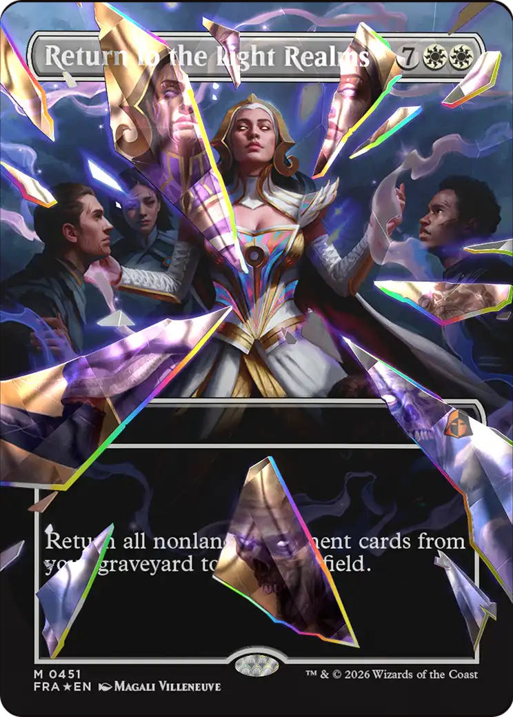 Return to the Light Realms (Borderless) (Facet Foil) (0415) [Reality Fracture] | Game Master's Emporium (The New GME)