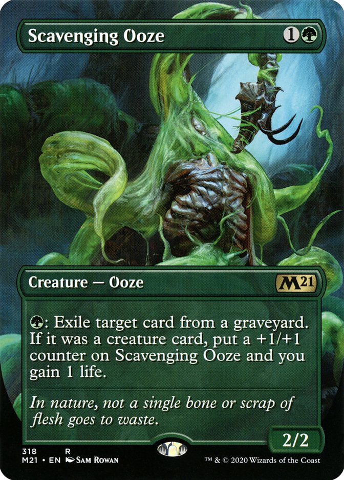 Scavenging Ooze (Borderless Alternate Art) [Core Set 2021] | Game Master's Emporium (The New GME)