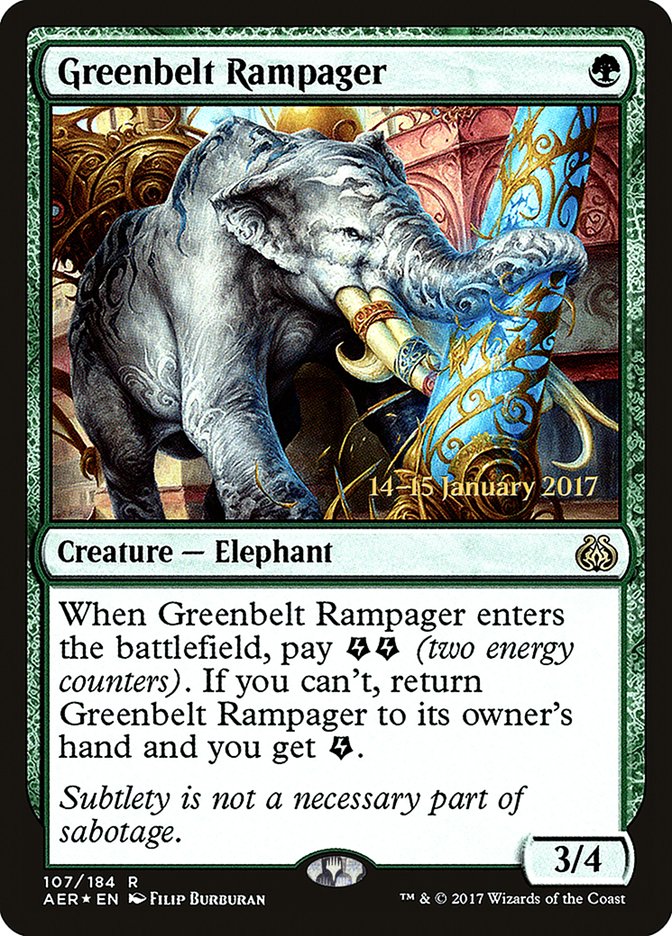 Greenbelt Rampager [Aether Revolt Prerelease Promos] | Game Master's Emporium (The New GME)