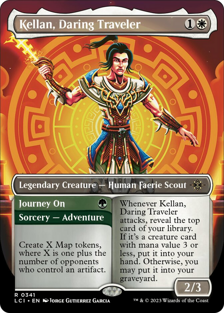 Kellan, Daring Traveler (Borderless) [The Lost Caverns of Ixalan] | Game Master's Emporium (The New GME)