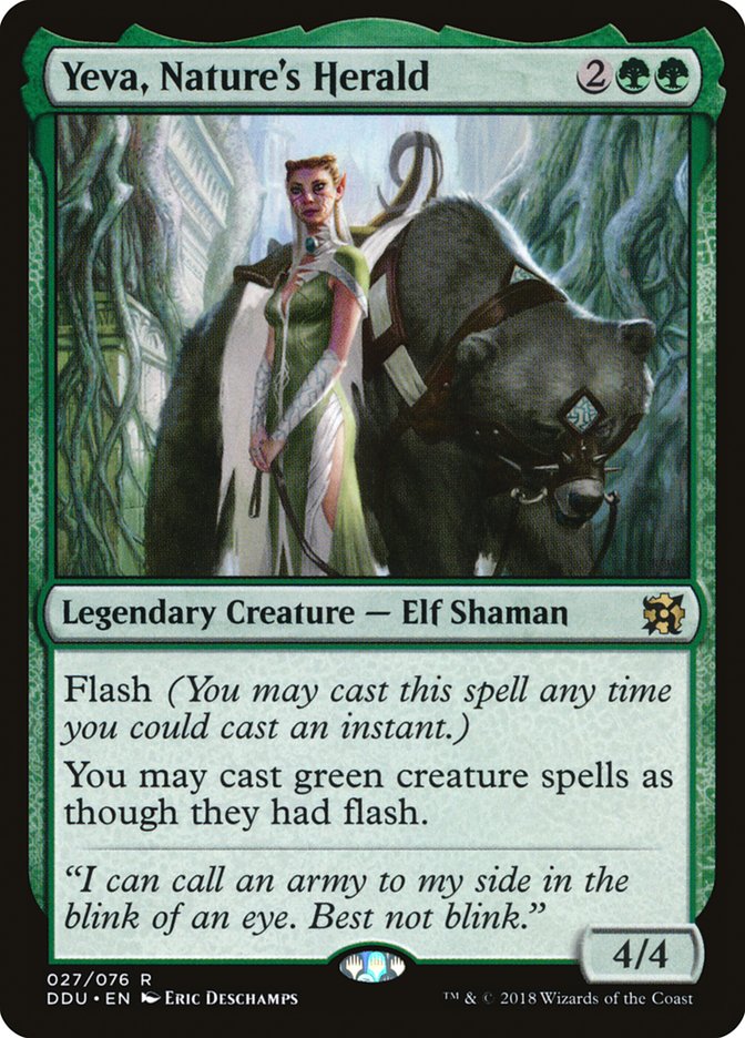Yeva, Nature's Herald [Duel Decks: Elves vs. Inventors] | Game Master's Emporium (The New GME)