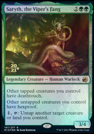 Saryth, the Viper's Fang [Innistrad: Midnight Hunt Prerelease Promos] | Game Master's Emporium (The New GME)