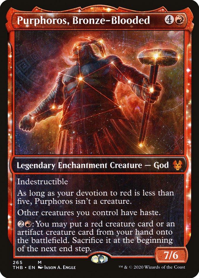 Purphoros, Bronze-Blooded (Showcase) [Theros Beyond Death] | Game Master's Emporium (The New GME)