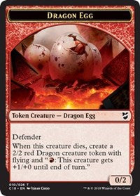 Dragon Egg // Dragon Double-Sided Token [Commander 2018 Tokens] | Game Master's Emporium (The New GME)