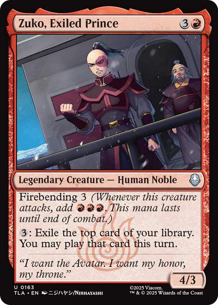 Zuko, Exiled Prince [Avatar: The Last Airbender] | Game Master's Emporium (The New GME)