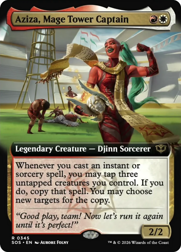 Aziza, Mage Tower Captain (Extended Art) [Secrets of Strixhaven] | Game Master's Emporium (The New GME)