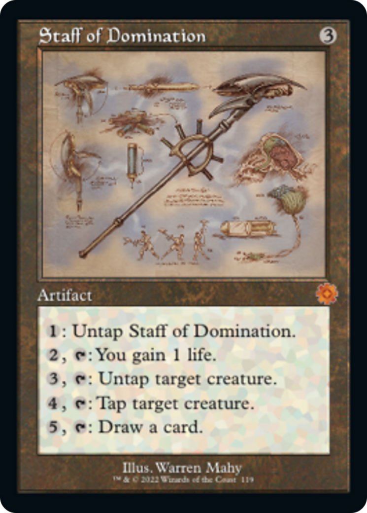 Staff of Domination (Retro Schematic) [The Brothers' War Retro Artifacts] | Game Master's Emporium (The New GME)
