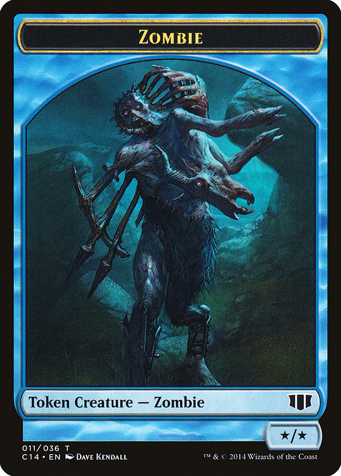 Whale // Zombie (011/036) Double-Sided Token [Commander 2014 Tokens] | Game Master's Emporium (The New GME)