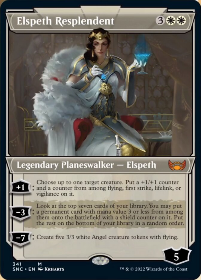 Elspeth Resplendent (Showcase Art Deco) [Streets of New Capenna] | Game Master's Emporium (The New GME)